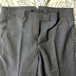 Grey striped trousers